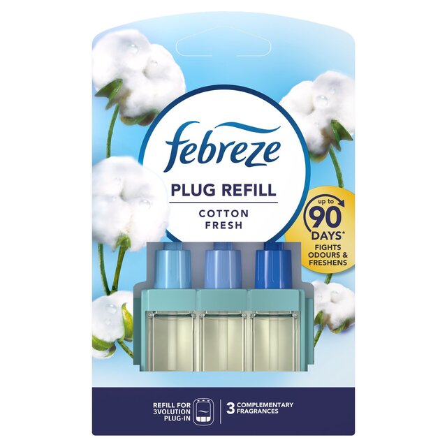 Febreze 3Volution Air Freshener Plug In Refill Cotton Fresh thumbnail 2