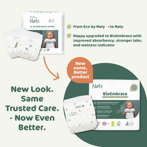 Naty BioEmbrace Big Pack Nappies Size 4 (7-18kg) thumbnail 9