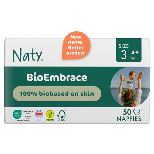 Naty BioEmbrace Big Pack Nappies Size 3 (4-9kg) thumbnail 2