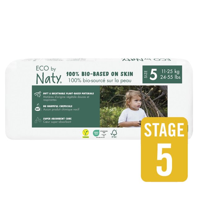 Eco by Naty Big Pack Nappies, Size 5 (40) 11-25kg thumbnail 2
