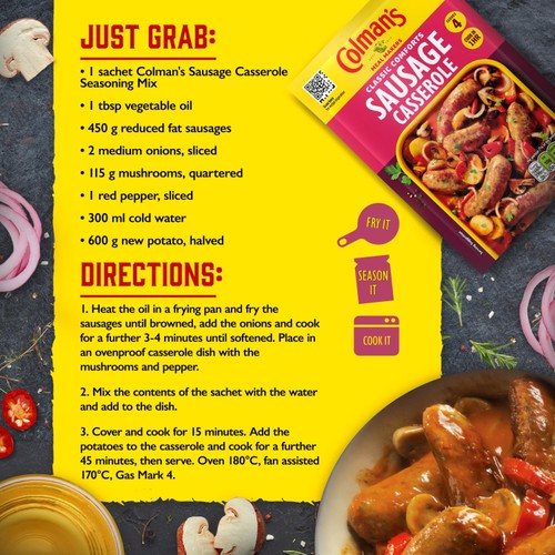 Colman's Sausage Casserole Recipe Mix thumbnail 6