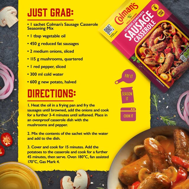 Colman's Sausage Casserole Recipe Mix 45G thumbnail 5