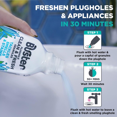 Buster Plughole Sanitiser Foaming Granules thumbnail 3