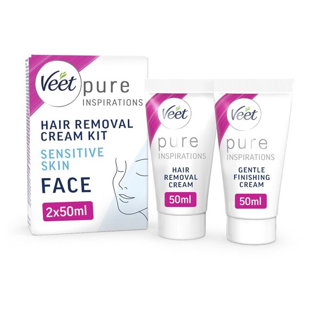 Veet Pure Hair Removal Kit Face Sensitive Skin