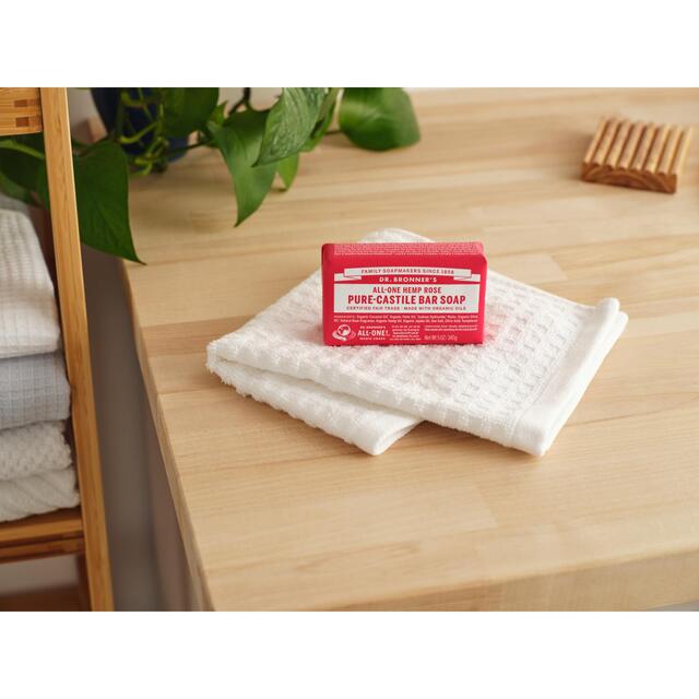 Dr. Bronner's Rose Organic Multi-Purpose Soap Bar thumbnail 3