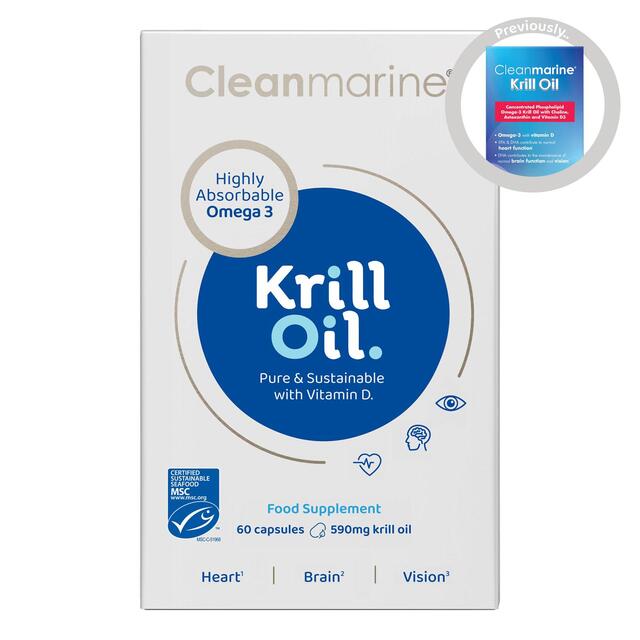Cleanmarine MSC Krill Oil Supplement Capsules