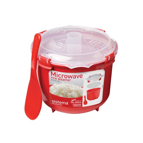 Sistema Microwave Rice Cooker with Steam Vent & Locking Clips 2.6L