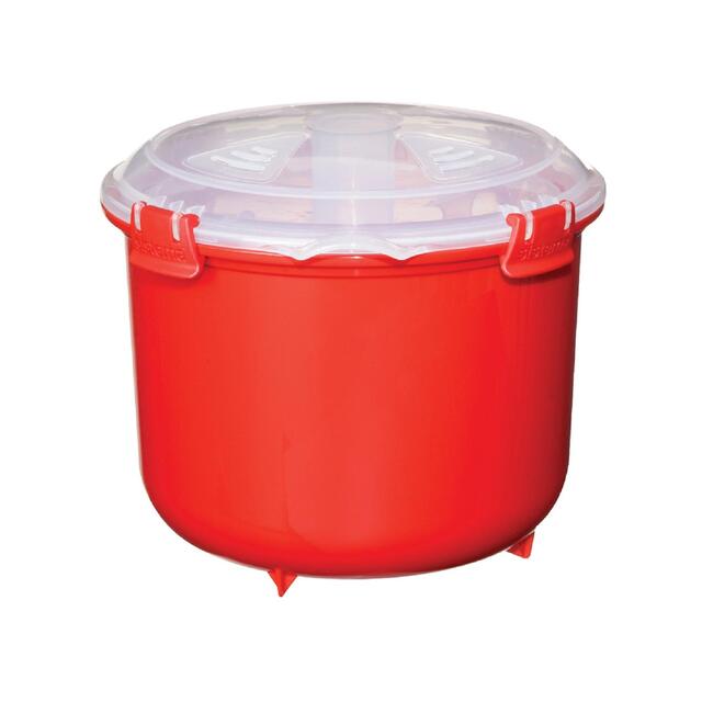 Sistema Plastic Microwave Rice Steamer, Red 2.6L thumbnail 2