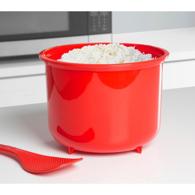 Sistema Plastic Microwave Rice Steamer, Red 2.6L thumbnail 4