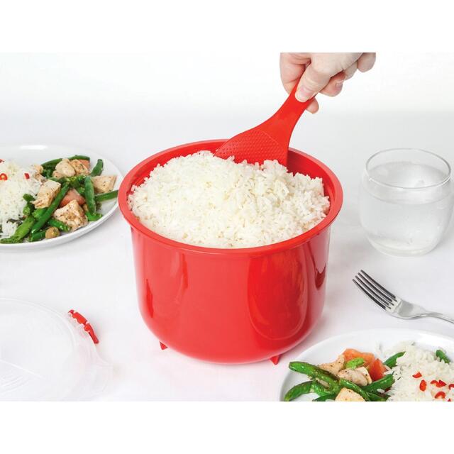 Sistema Plastic Microwave Rice Steamer, Red 2.6L thumbnail 5