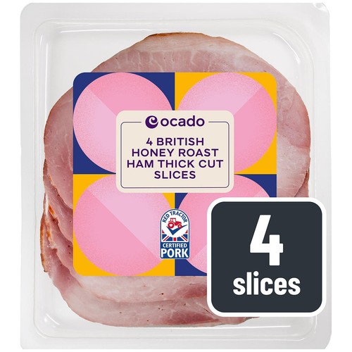Ocado British Honey Roast Ham 4 Slices Thick Cut