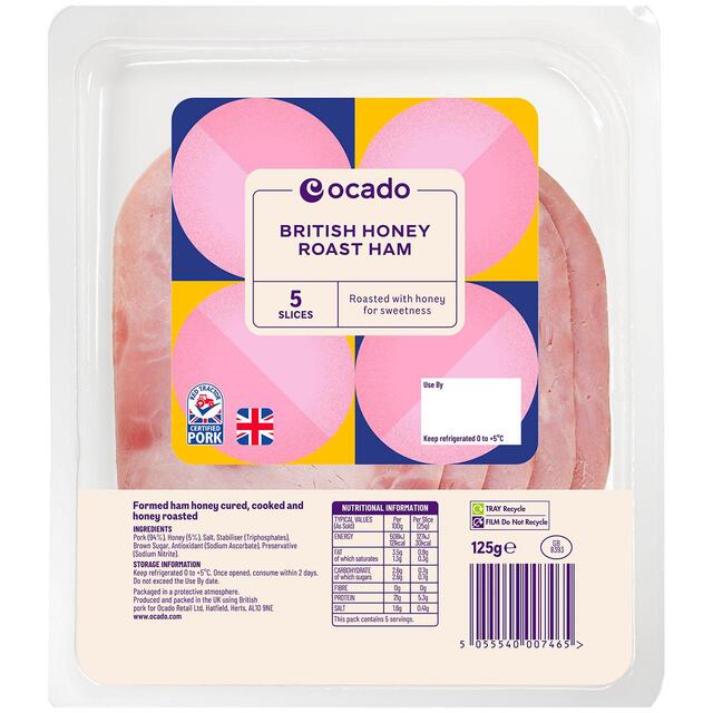 Ocado British Honey Roast Ham 5 Slices thumbnail 2
