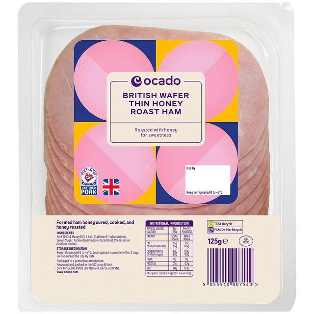 Ocado British Wafer Thin Honey Roast Ham thumbnail 2