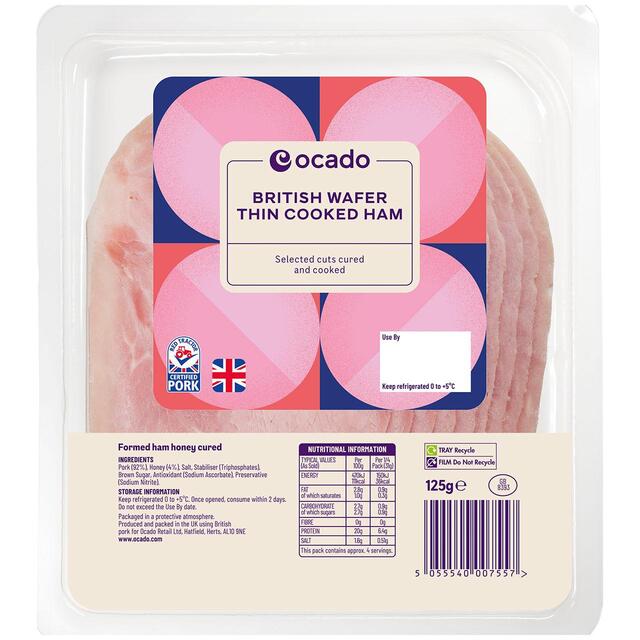Ocado British Wafer Thin Cooked Ham thumbnail 2
