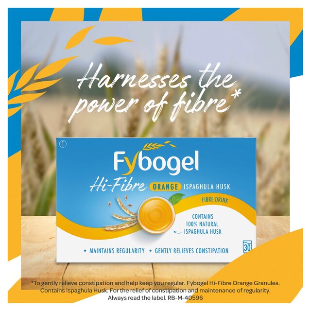 Fybogel Hi-Fibre Orange Flavour for Constipation Relief thumbnail 2