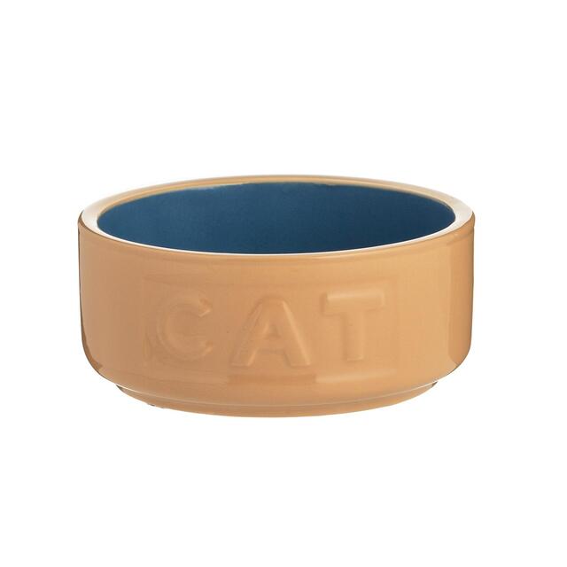 Mason Cash Cane/Blue Lettered Cat Bowl 13cm