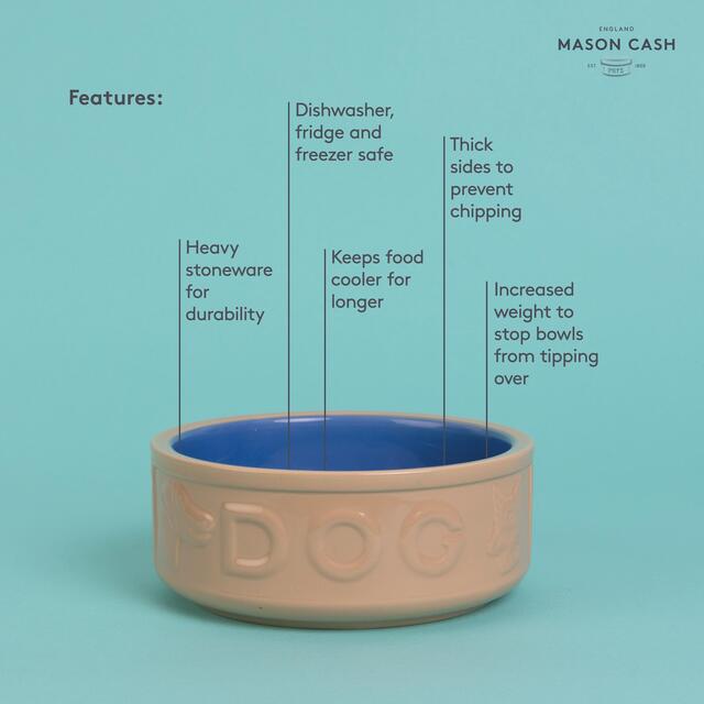 Mason Cash Lettered Cane & Blue Dog Bowl 18cm thumbnail 5
