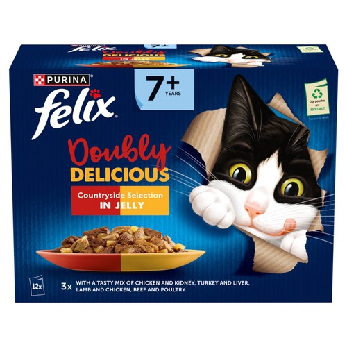 FELIX Doubly Delicious 7+ Countryside Selection in Jelly Wet Cat Food thumbnail 2