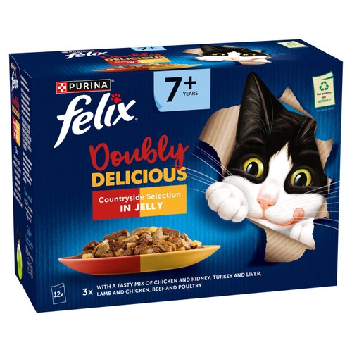 FELIX Doubly Delicious 7+ Countryside Selection in Jelly Wet Cat Food thumbnail 3