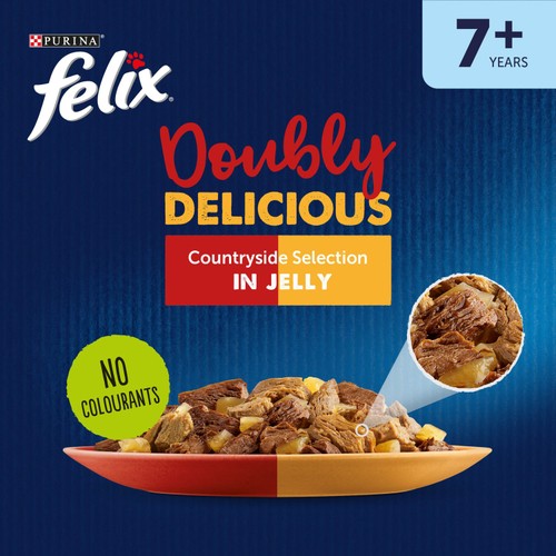 FELIX Doubly Delicious 7+ Countryside Selection in Jelly Wet Cat Food thumbnail 5