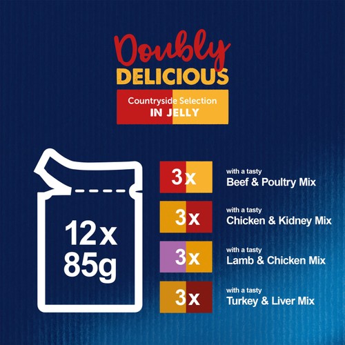 FELIX Doubly Delicious 7+ Countryside Selection in Jelly Wet Cat Food thumbnail 7