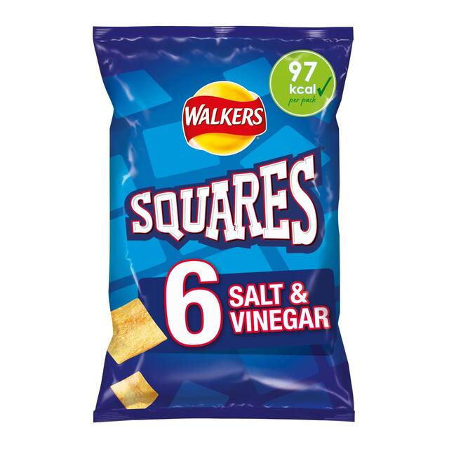 Walkers Squares Salt & Vinegar Multipack Snacks thumbnail 3