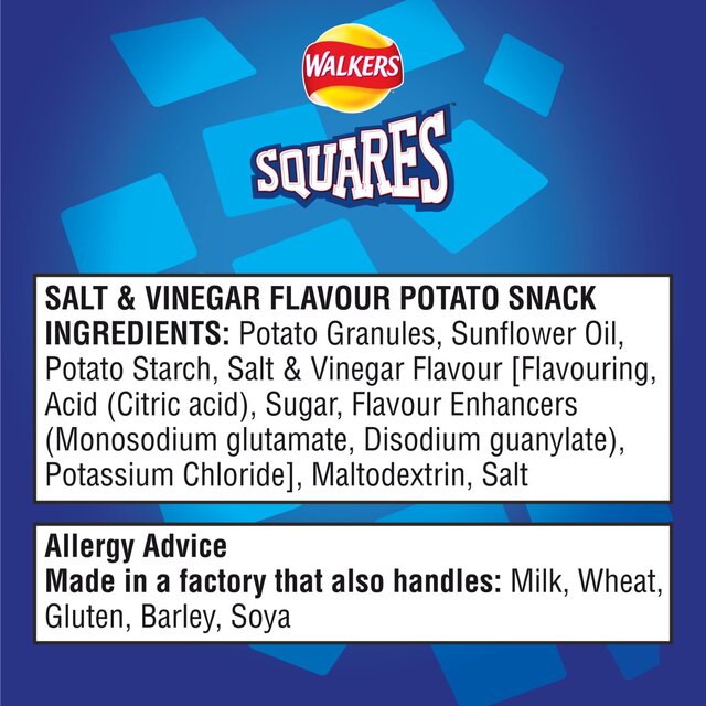 Walkers Squares Salt & Vinegar Multipack Snacks thumbnail 7
