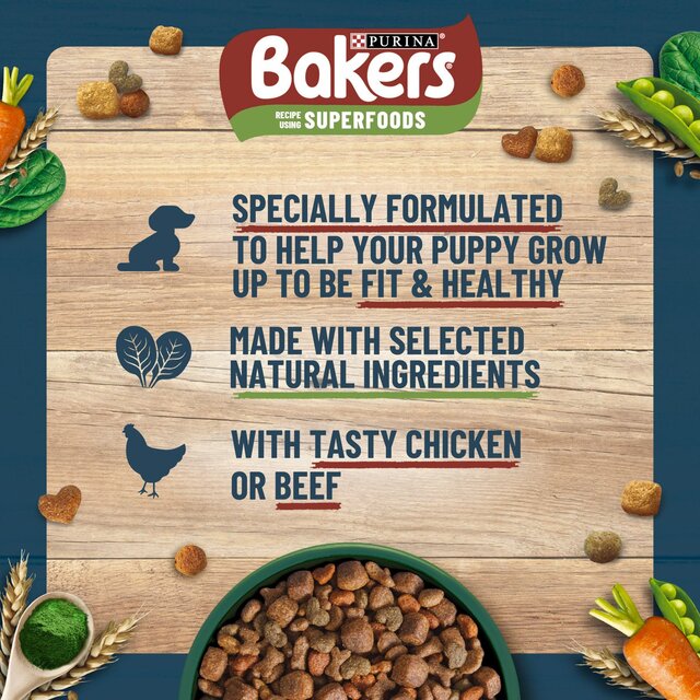 Bakers Puppy Chicken with Vegetables Dry Dog Food thumbnail 5