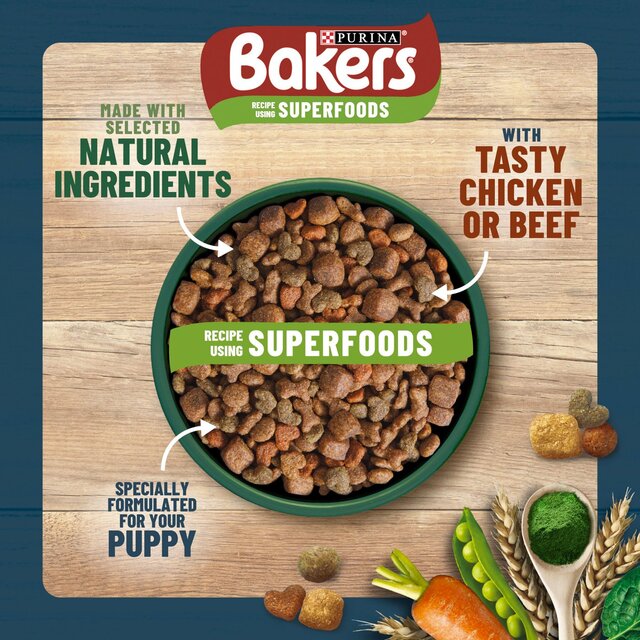 Bakers Puppy Chicken with Vegetables Dry Dog Food thumbnail 9