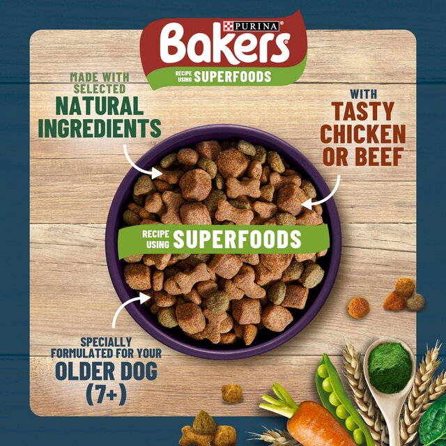 Bakers Senior Chicken with Vegetables Dry Dog Food thumbnail 7