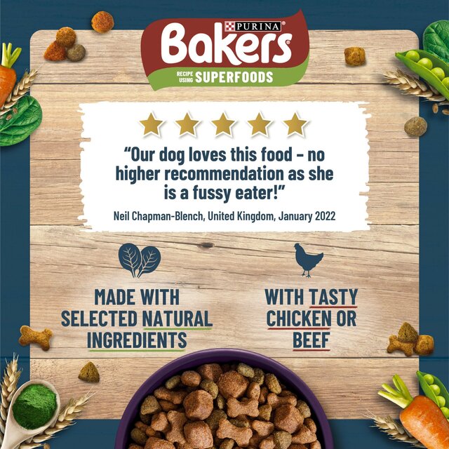 Bakers Senior Chicken with Vegetables Dry Dog Food thumbnail 8