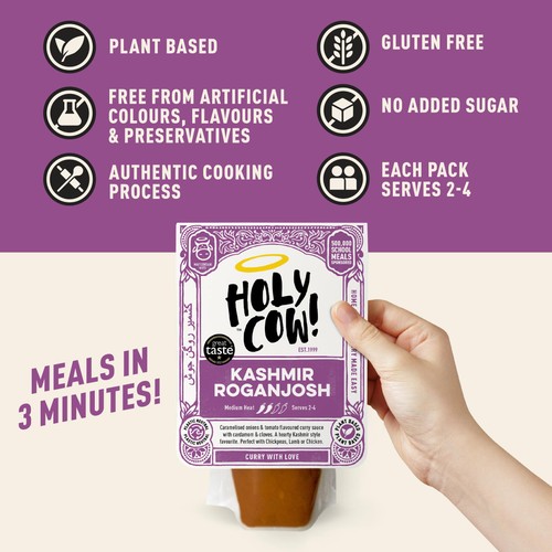 Holy Cow! Kashmir Rogan Josh Curry Sauce thumbnail 2