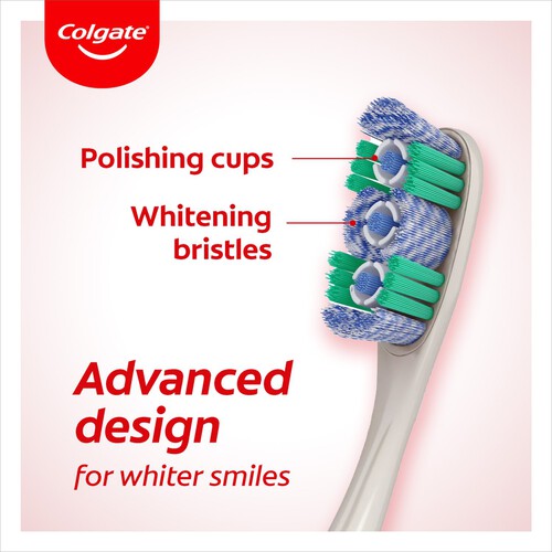 Colgate 360 Max White One Teeth Whitening Medium Manual Toothbrush thumbnail 2