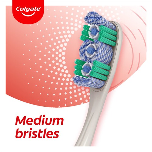 Colgate 360 Max White One Teeth Whitening Medium Manual Toothbrush thumbnail 6