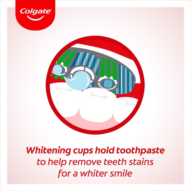 Colgate 360 Max White One Teeth Whitening Medium Manual Toothbrush thumbnail 3