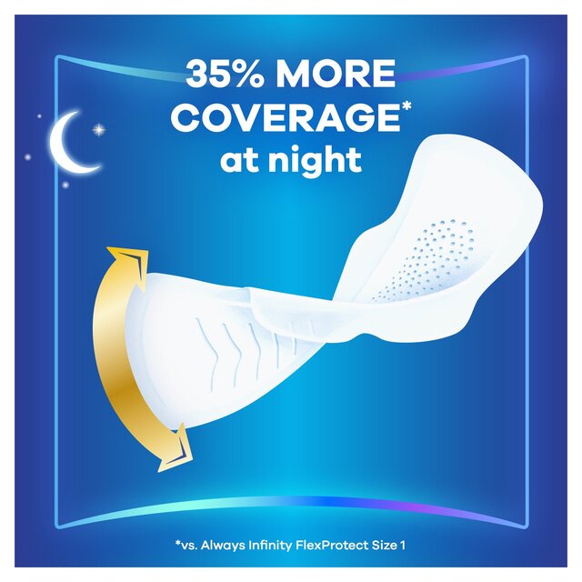 Always Sanitary Towels Infinity Night (Size 3) Wings thumbnail 4