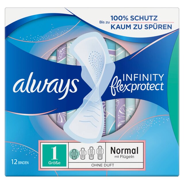 Always Sanitary Towels Infinity Normal (Size 1) Wings