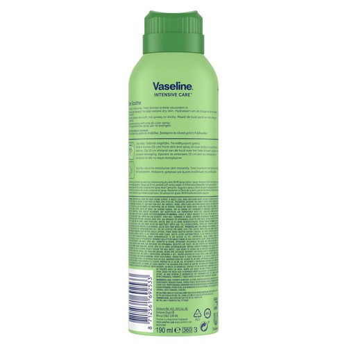 Vaseline Intensive Care Aloe Soothe Spray Moisturiser thumbnail 7
