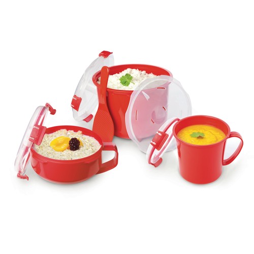 Sistema Microwave Porridge Bowl Food Container with Steam Vent 850ml thumbnail 3