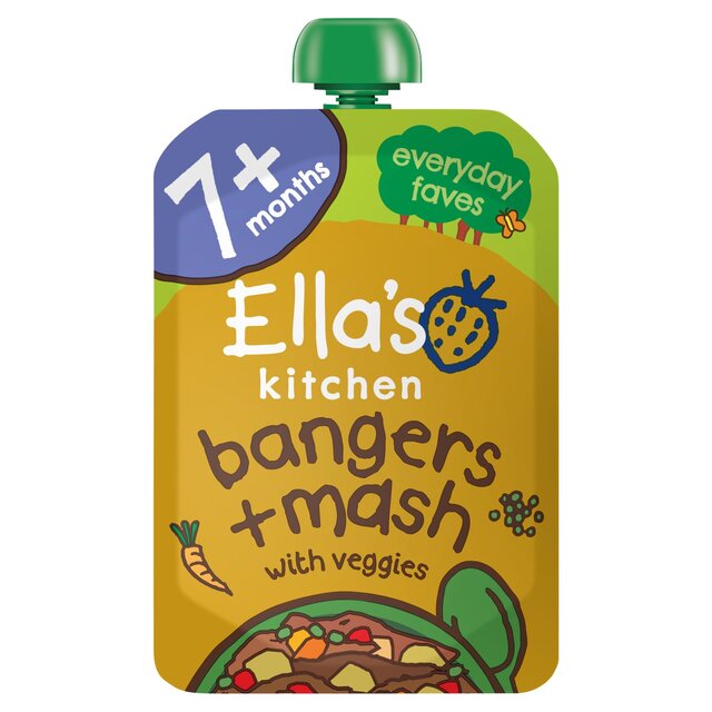 Ella's Kitchen Pork Bangers & Mash Baby Food Pouch 7+ Months