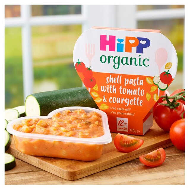 HiPP Organic Shell Pasta with Tomato & Courgette Toddler Tray Meal 12+ Mths thumbnail 3