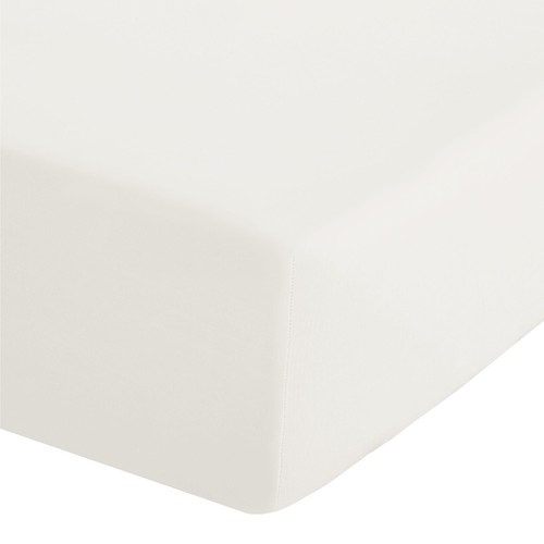 Catherine Lansfield Easy Iron Percale King Size Fitted Sheet Cream