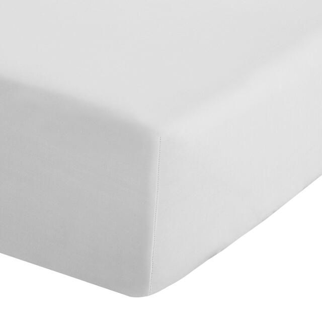 Catherine Lansfield Plain Dye Polycotton Single Fitted Sheet, White thumbnail 2
