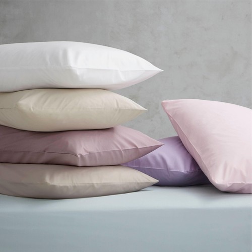 Catherine Lansfield Plain Dye Polycotton Oxford Pillowcase Pair, Cream thumbnail 4