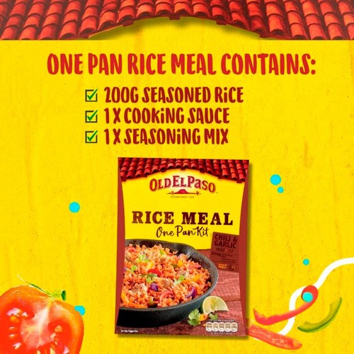 Old El Paso Mexican Chili & Garlic One Pan Rice Meal Kit thumbnail 6