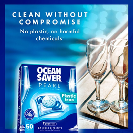 OceanSaver Pearl All in One 50 Plastic Free Dishwasher Tablets thumbnail 3
