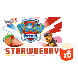 Paw Patrol Kids Strawberry Yoghurt Pots 6 x 45g - Image 1