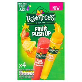 Rowntree's Fruit Push Up Strawberry & Tropical 4x90ml - Image 1