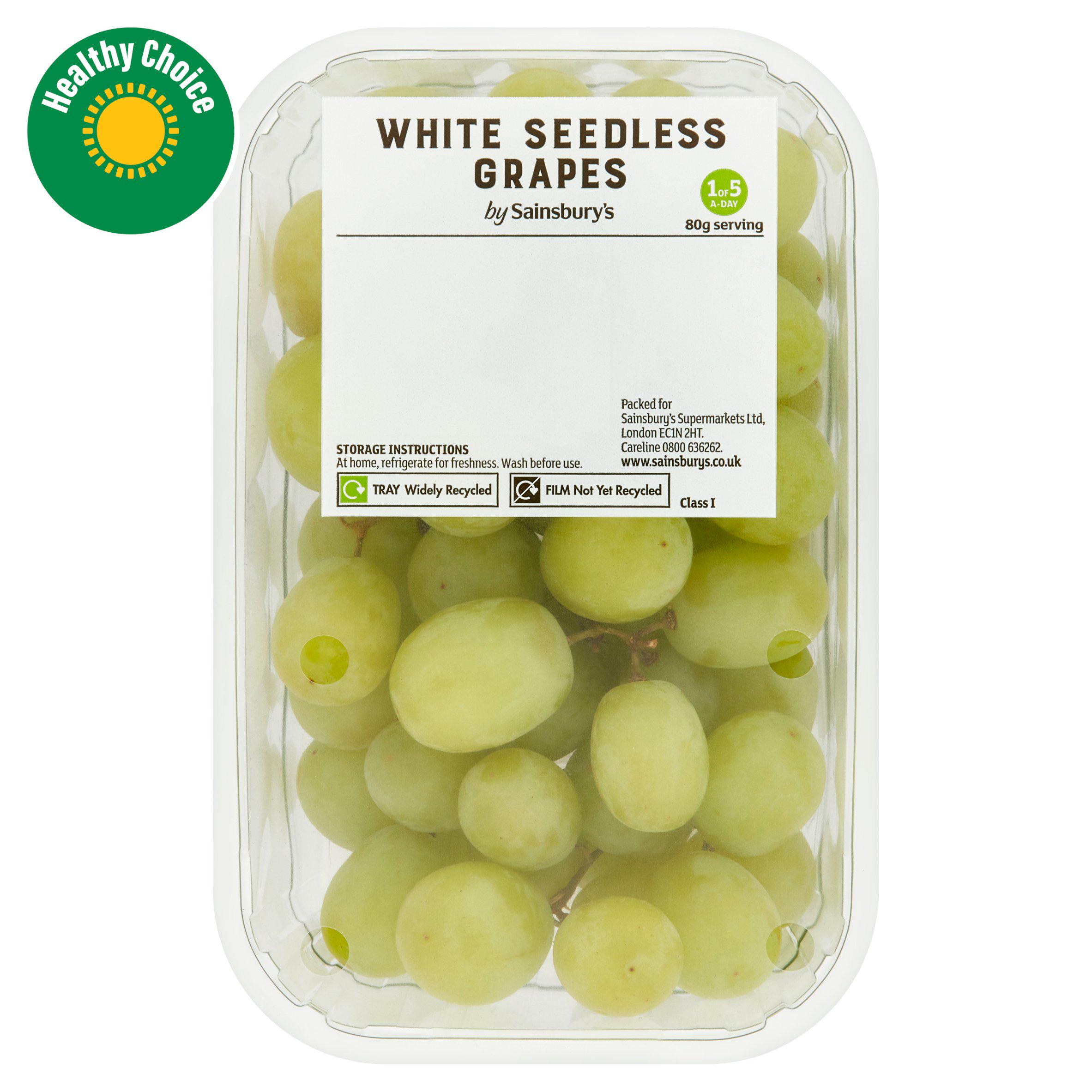 Sainsbury's White Seedless Grapes 500g