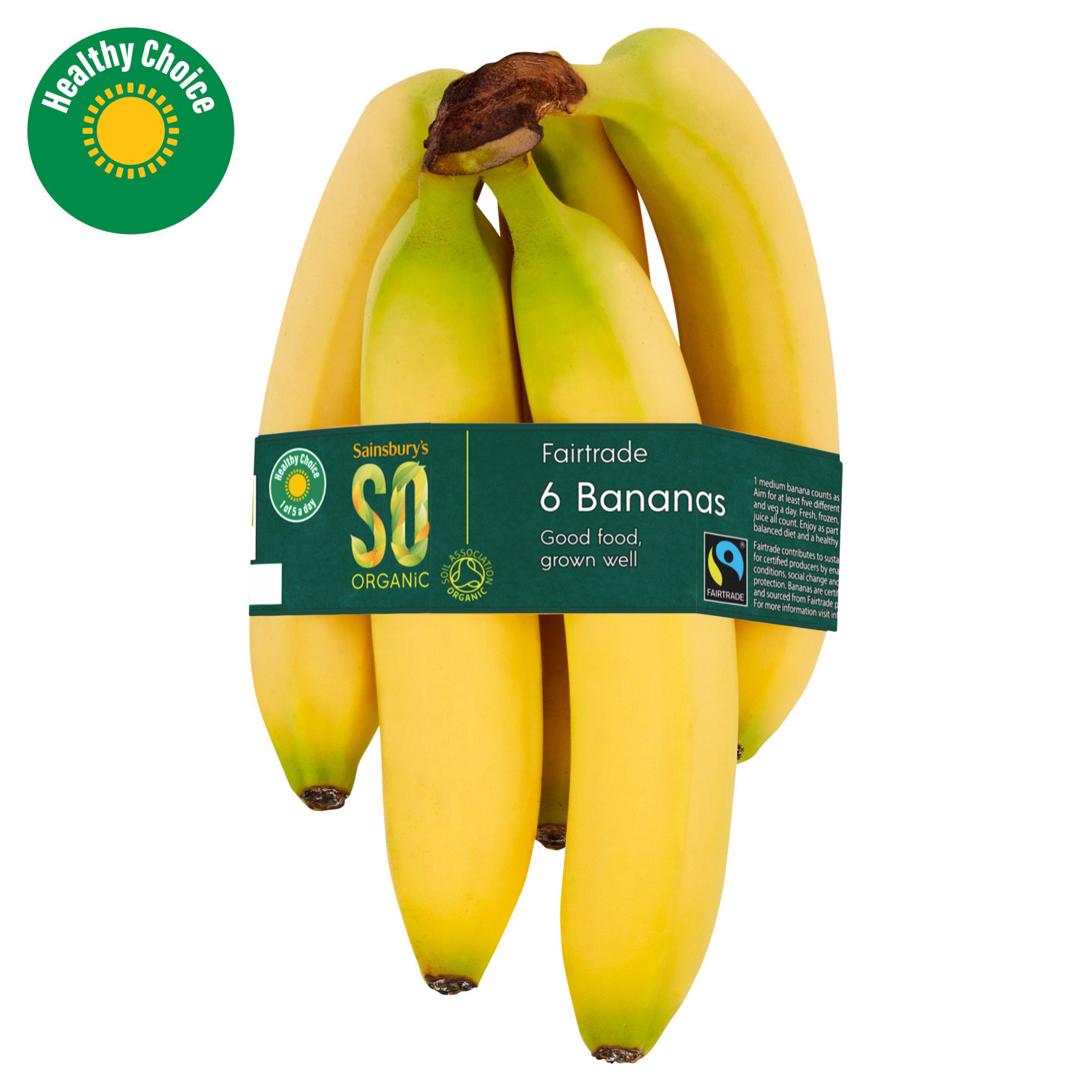 Sainsbury's Fairtrade Bananas, SO Organic x6